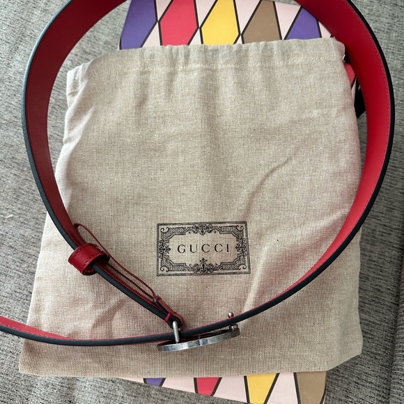 Gucci belt red w.37, - Picture 3 of 3